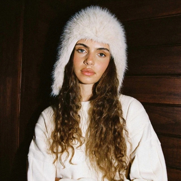 New Lack Of Color Snuggle Faux Fur Fabric Almond Hood Trapper Hat NWT main image 13